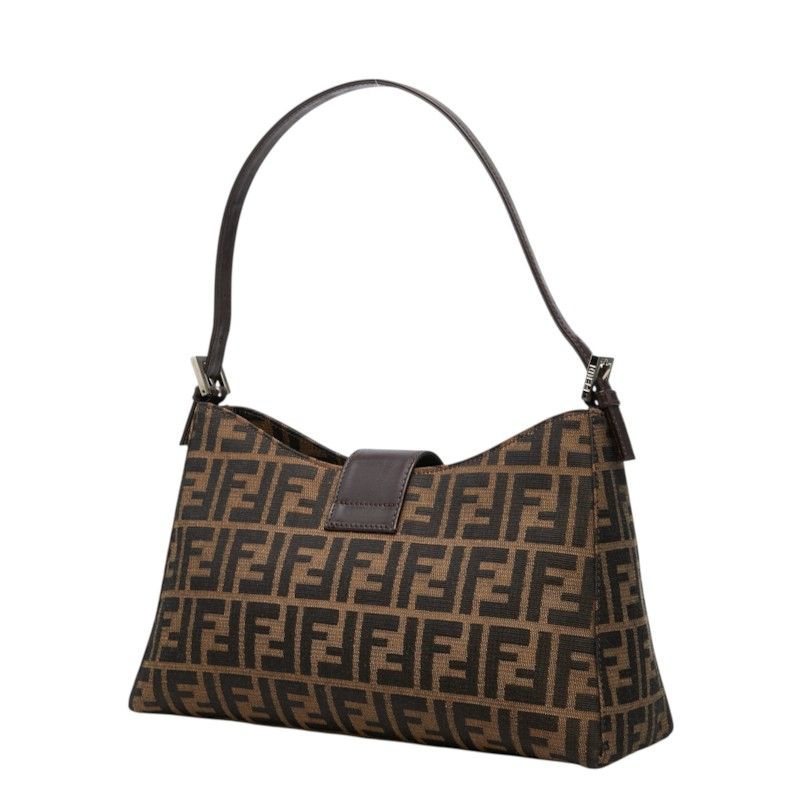 Fendi Zucca Bag Brown Canvas Leather — view 2
