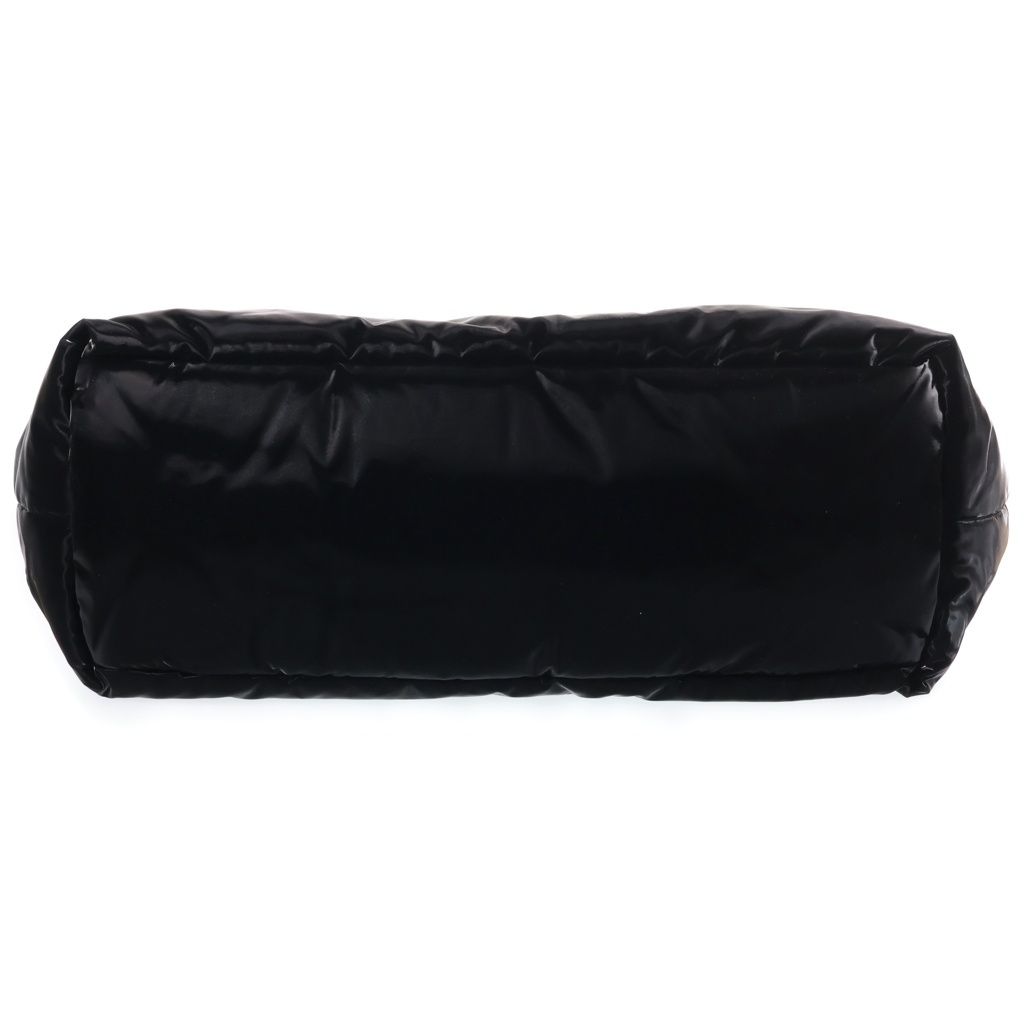 Saint Laurent Paris Tote Bag Wide Puffer Logo Black Nylon — view 4