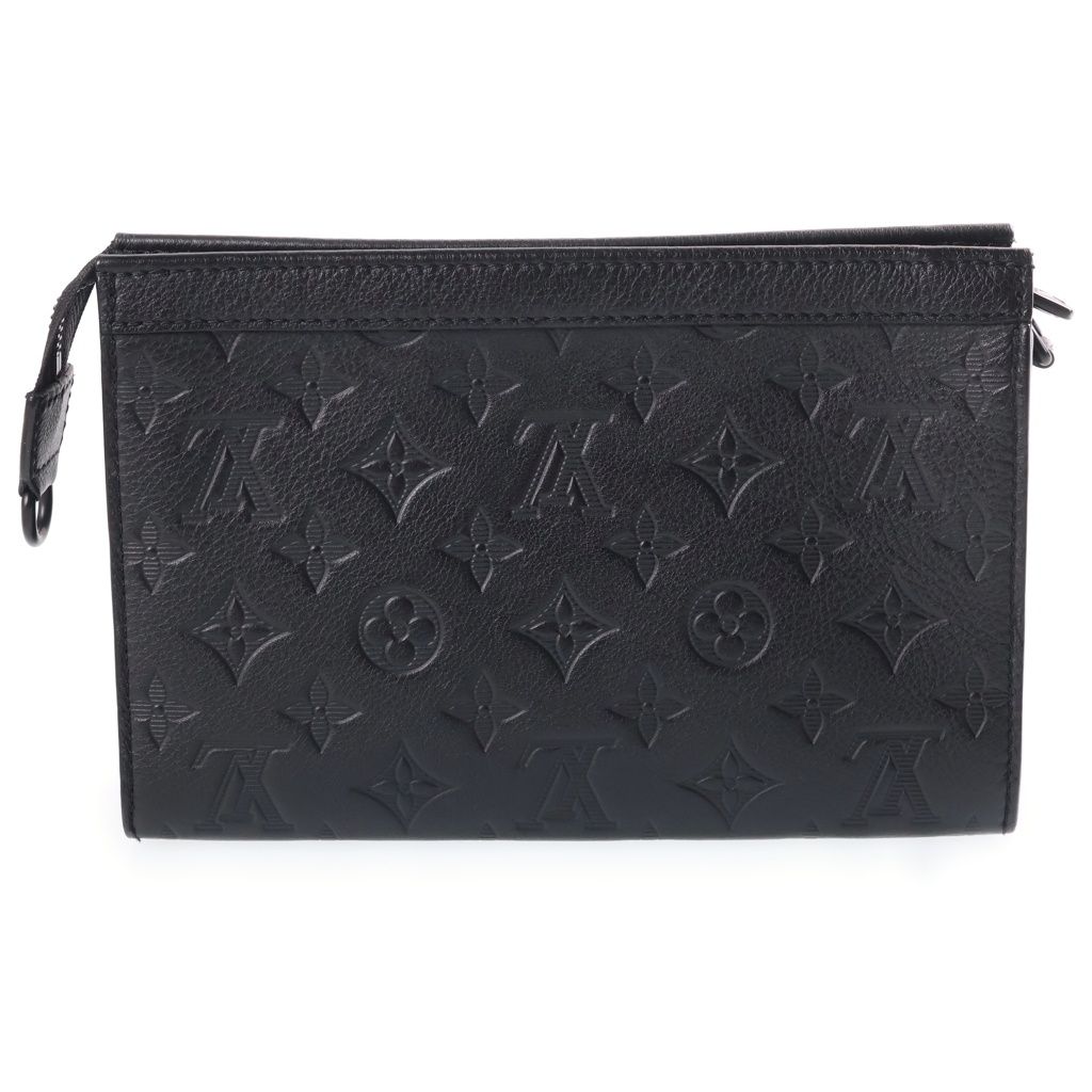 Louis Vuitton Monogram Shadow Gaston Wearable Wallet Shoulder Bag Black Leather — view 2