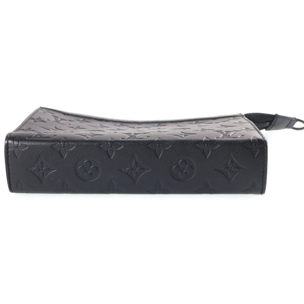 Louis Vuitton Monogram Shadow Gaston Wearable Wallet Shoulder Bag Black Leather — view 4