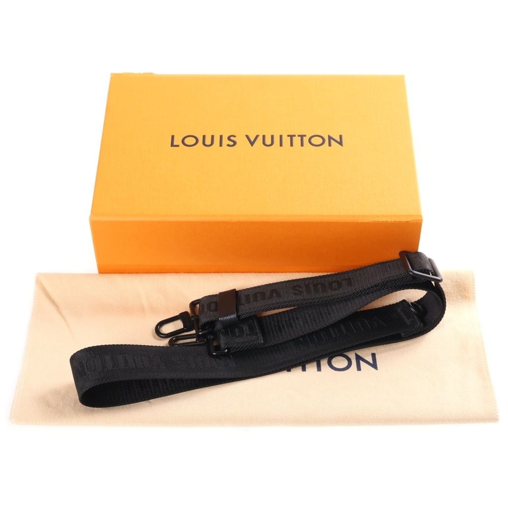 Louis Vuitton Monogram Shadow Gaston Wearable Wallet Shoulder Bag Black Leather — view 8