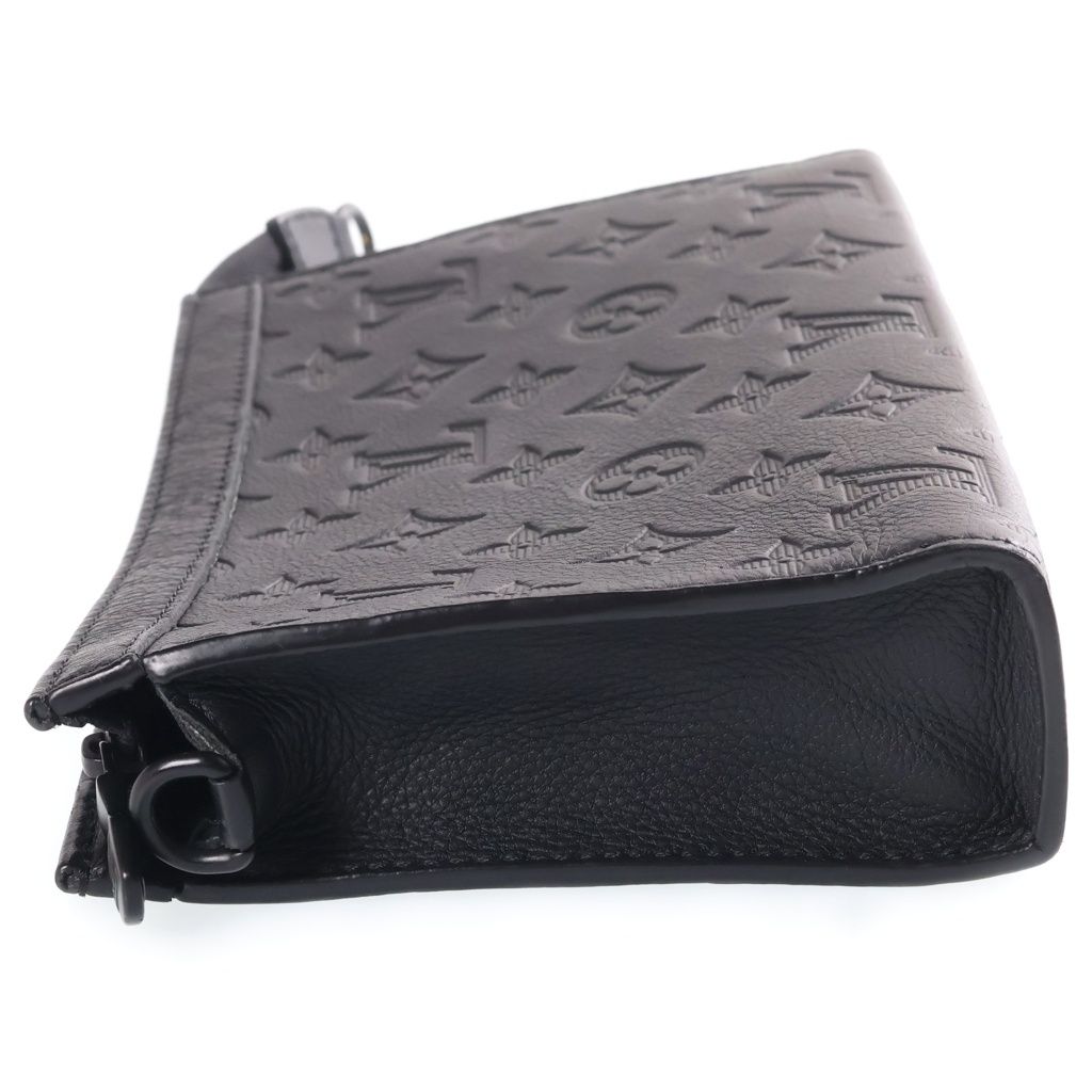 Louis Vuitton Monogram Shadow Gaston Wearable Wallet Shoulder Bag Black Leather — view 3