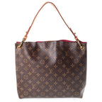 Louis Vuitton Monogram Graceful PM Tote Bag Brown Leather Gold — view 2