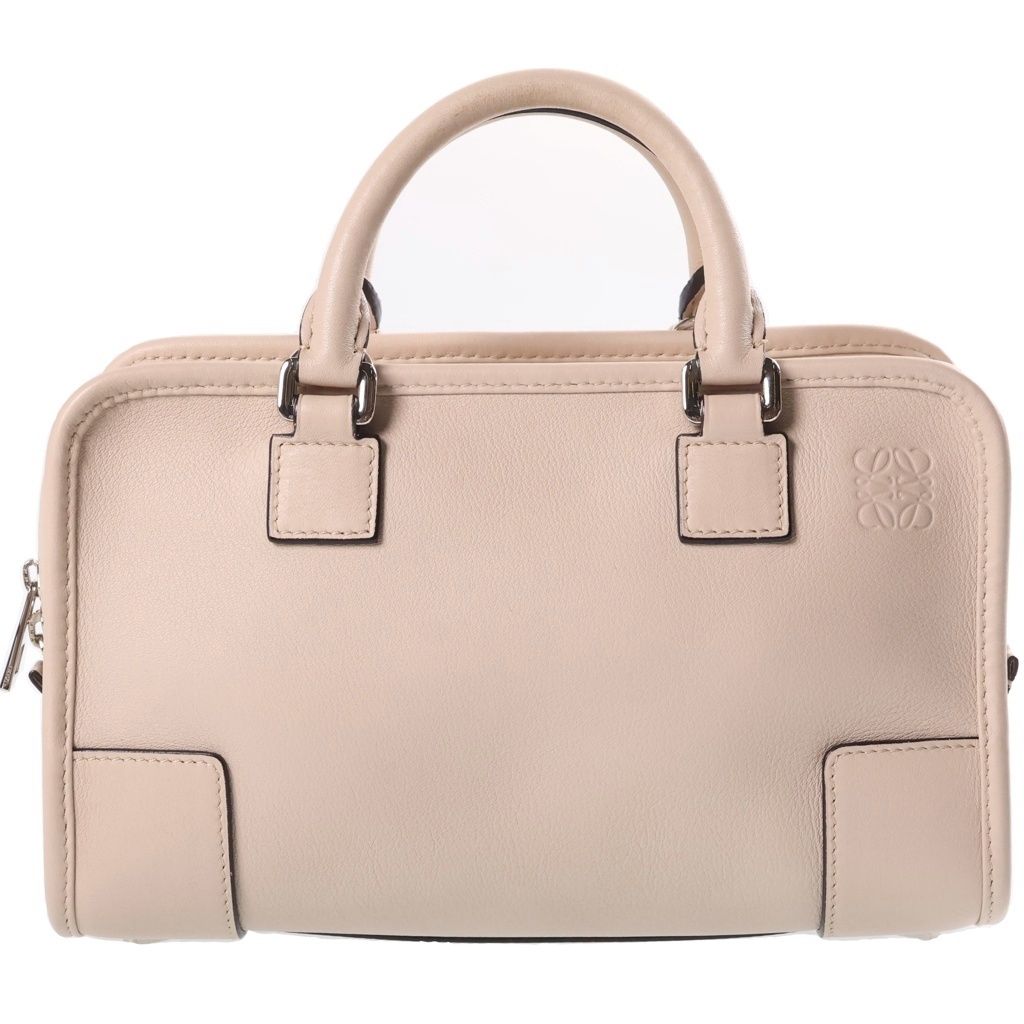 Loewe Amazona 23 2-Way Shoulder Bag Beige Leather Silver