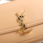 Saint Laurent Paris Solferino Medium Shoulder Bag Calfskin Brown — view 6