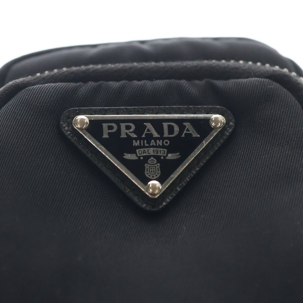 Prada Re-Nylon Shoulder Bag Pouch Triangle Logo Black — view 6