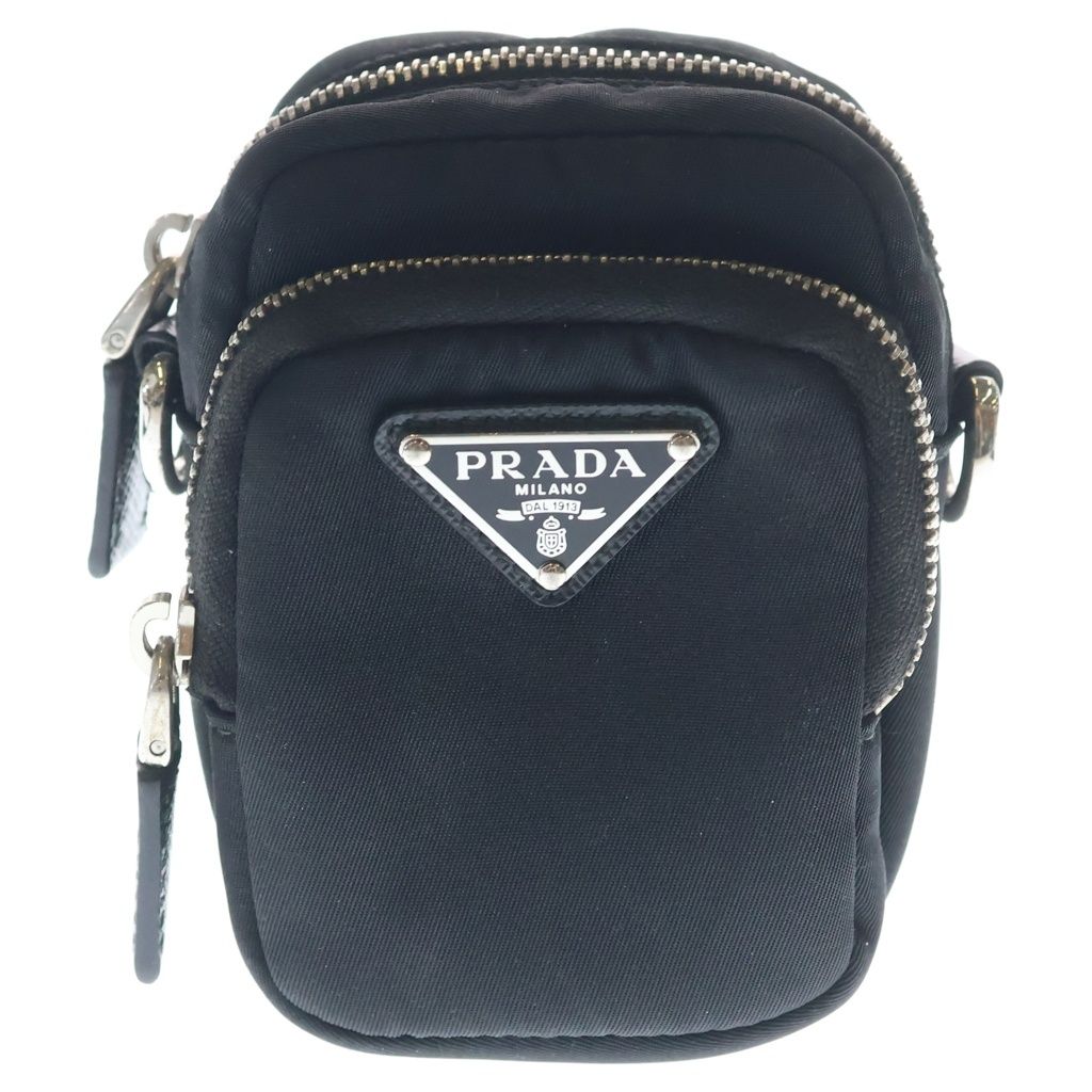 Prada Re-Nylon Shoulder Bag Pouch Triangle Logo Black