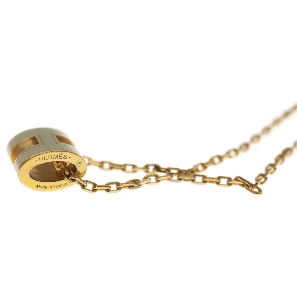 Hermes H Pop Mini Pendant Chain Gold White — view 5