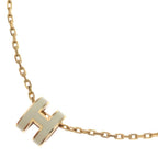 Hermes H Pop Mini Pendant Chain Gold White