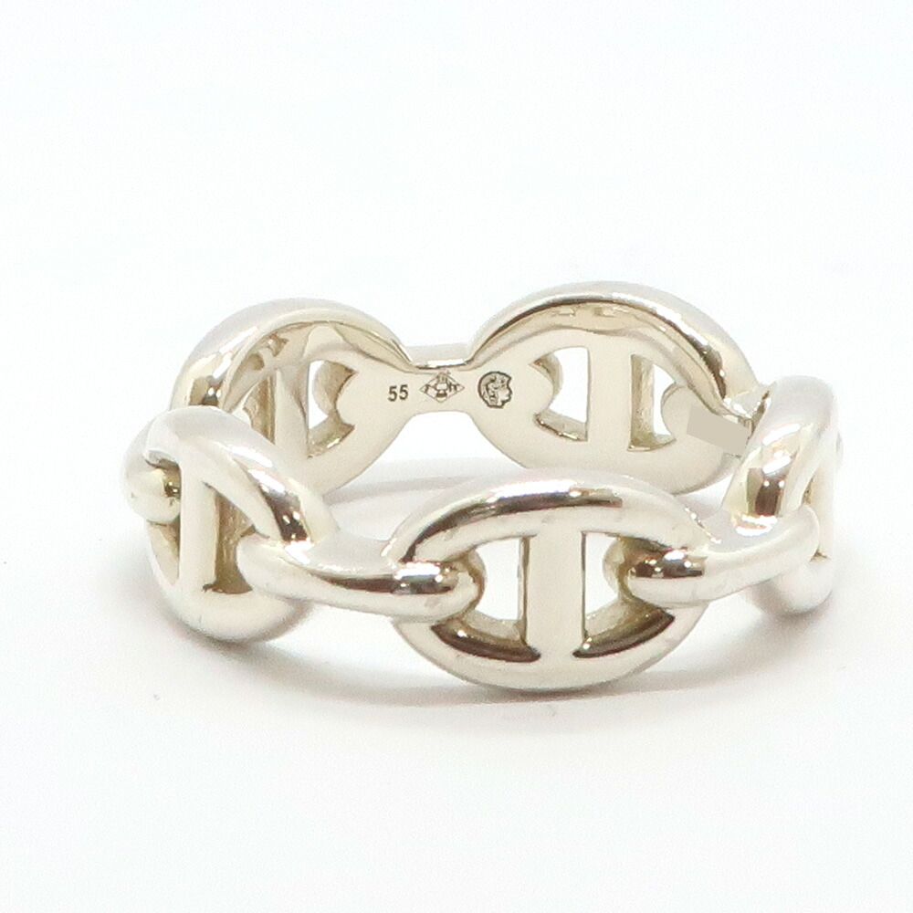 Hermes Chaine D'ancre Enchainee Ring PM Silver — view 3