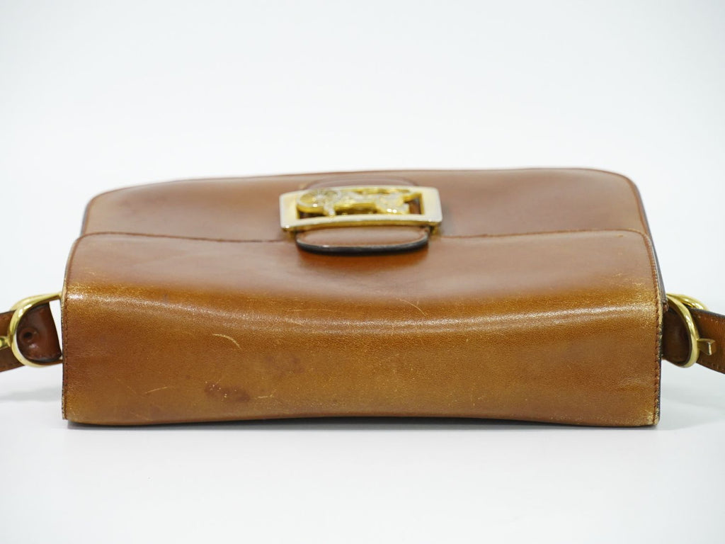 Celine Carriage Shoulder Bag Pochette Leather Brown — view 5
