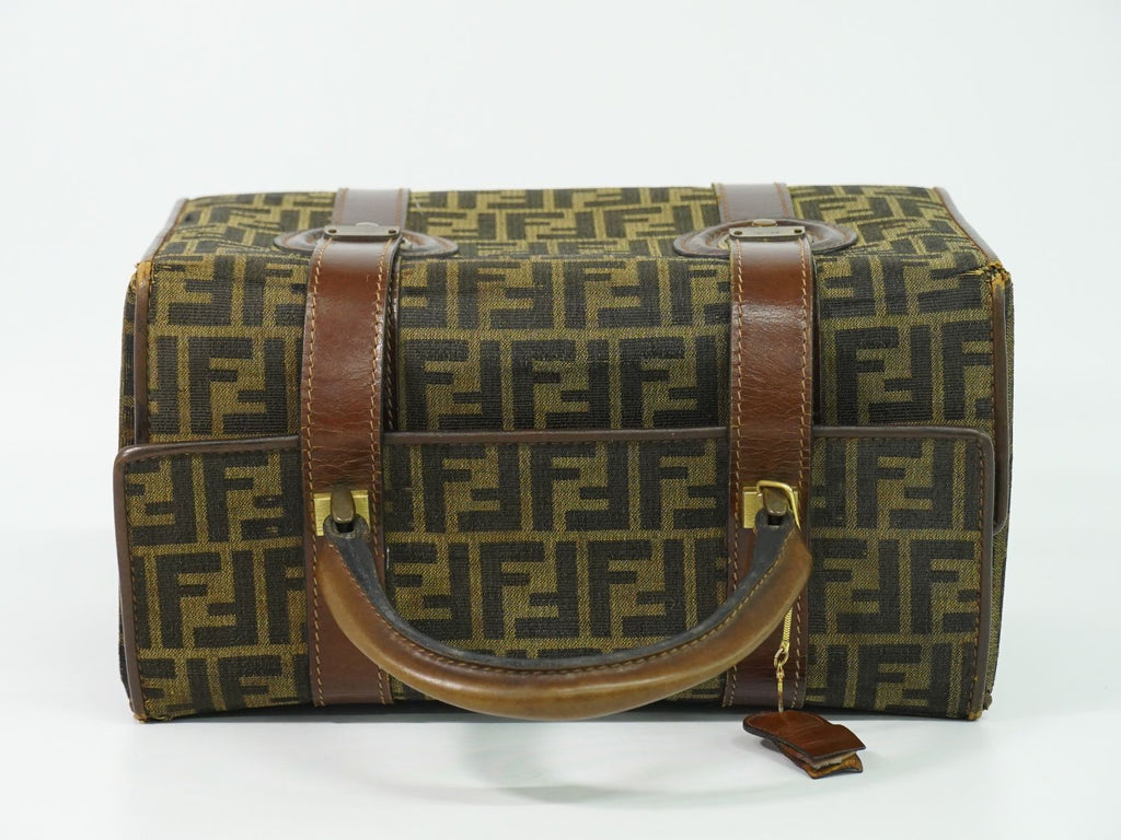 Fendi Zucca Trunk Handbag Canvas Brown Bag — view 5