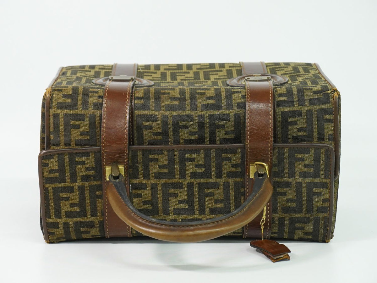 Fendi Zucca Trunk Handbag Canvas Brown Bag — view 5