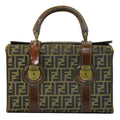Fendi Zucca Trunk Handbag Canvas Brown Bag