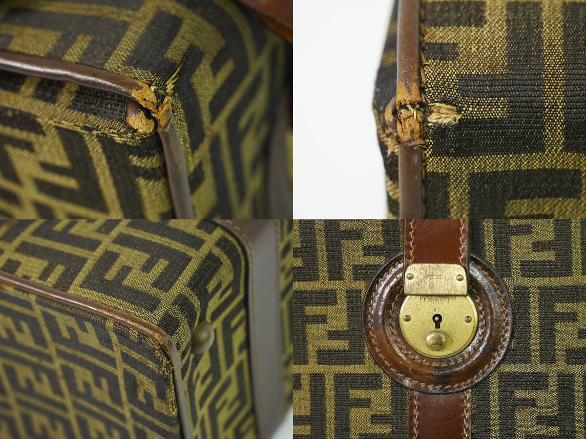 Fendi Zucca Trunk Handbag Canvas Brown Bag — view 7
