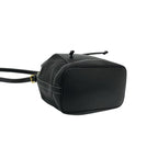 Saint Laurent Vintage YSL Logo Leather Drawstring Shoulder Bag Pochette Black — view 7