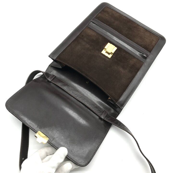 Gucci Sherry Line Suede Leather Shoulder Bag Crossbody Brown — view 8