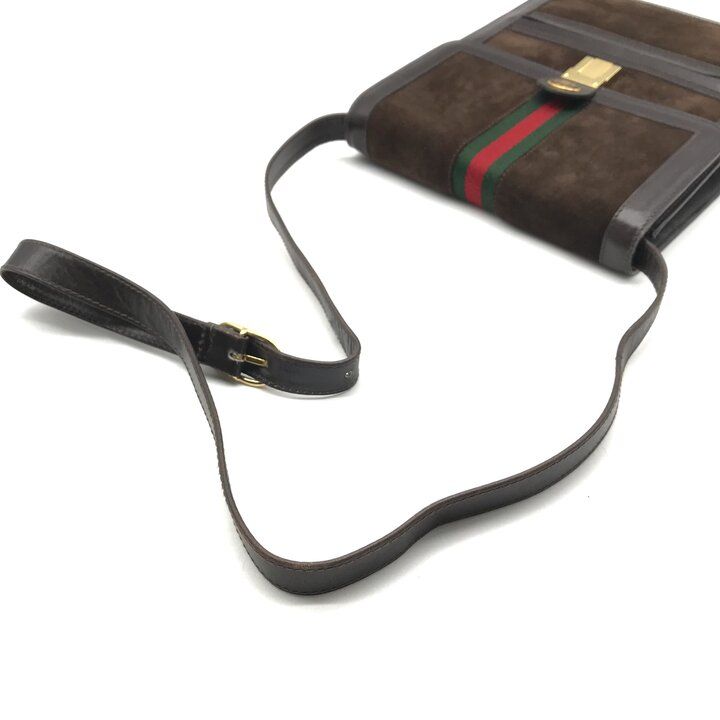 Gucci Sherry Line Suede Leather Shoulder Bag Crossbody Brown — view 7