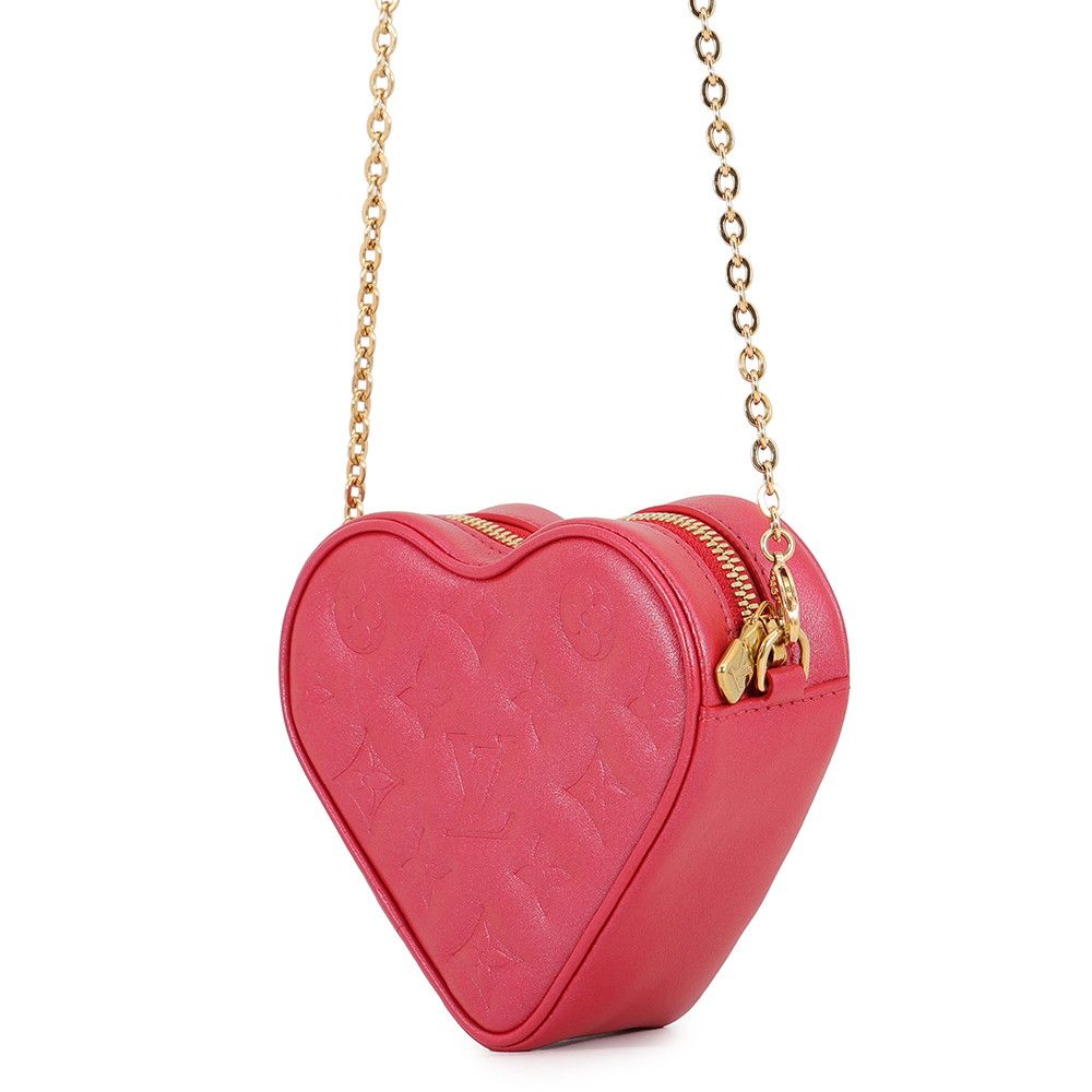 Louis Vuitton Chain Shoulder Bag Monogram Heart on Lambskin — view 2