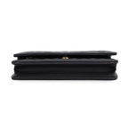 Chanel Chain Wallet Classic Quilted CC Logo Lambskin Black Shoulder Bag — view 3