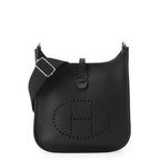 Hermes Shoulder Bag Evelyne 3 23 Black Silver Taurillon Clemence