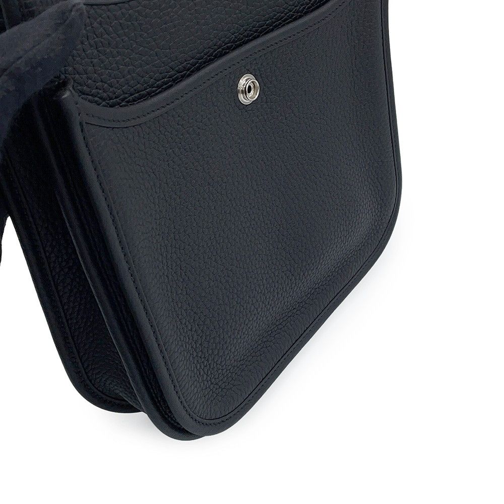 Hermes Shoulder Bag Evelyne 3 23 Black Silver Taurillon Clemence — view 5
