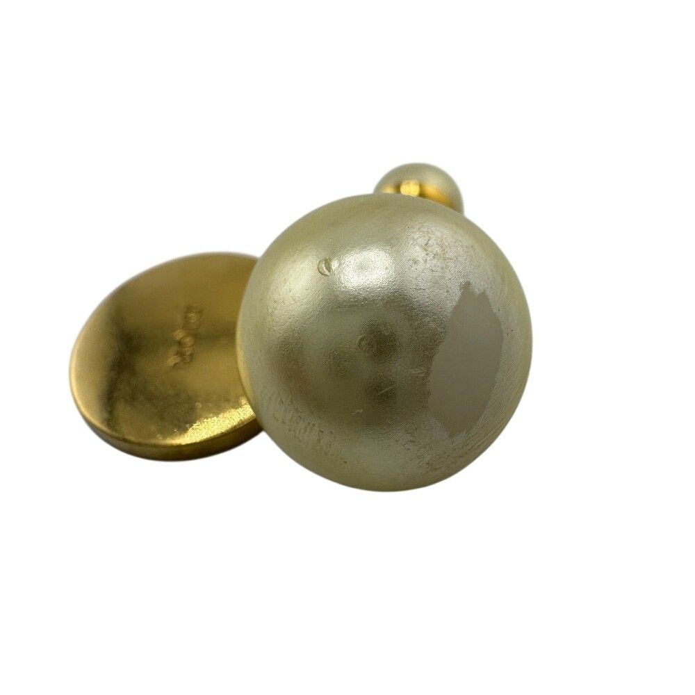 Dior Tribales Tribal Logo Earrings Faux Pearl White — view 4