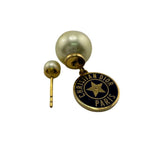Dior Tribales Tribal Logo Earrings Faux Pearl White — view 5