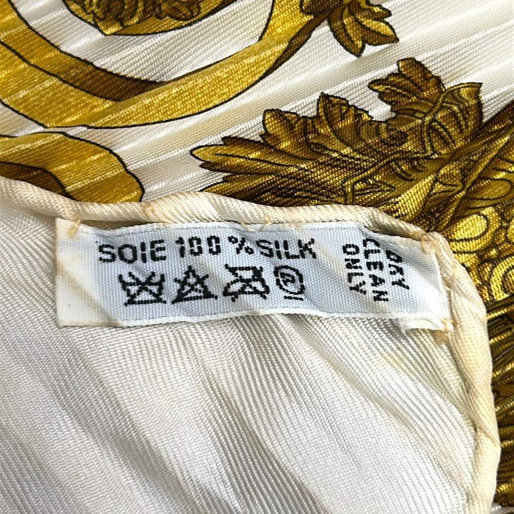 Hermes Scarf Carre Plisse White Dark Yellow Multi les Tuileries — view 3