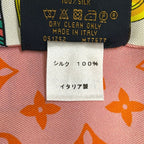Louis Vuitton Scarf Bandeau My LV Tag Pink White Multi Ribbon Silk — view 3