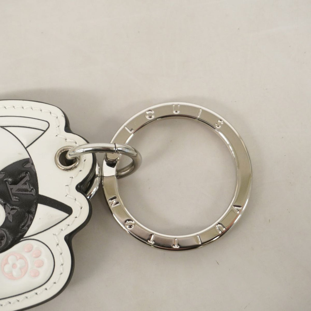 Louis Vuitton Key Holder Charm Monogram LV Cat White Black — view 7