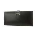 Hermes Wallet Bearn Soufflet Box Calf So Black Silver
