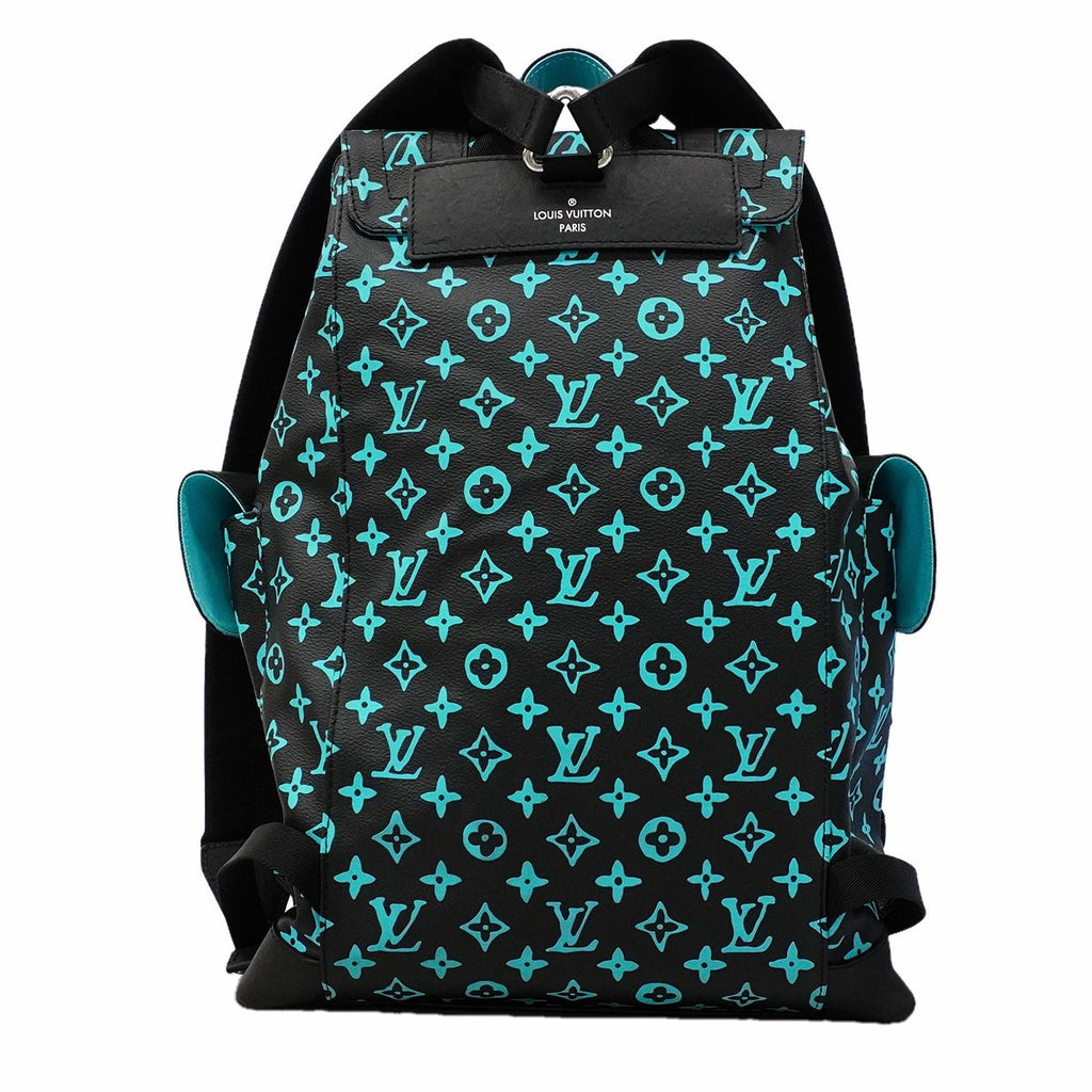 Louis Vuitton Backpack Monogram Playground Christopher MM Black Neon Blue — view 7