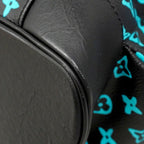 Louis Vuitton Backpack Monogram Playground Christopher MM Black Neon Blue — view 6