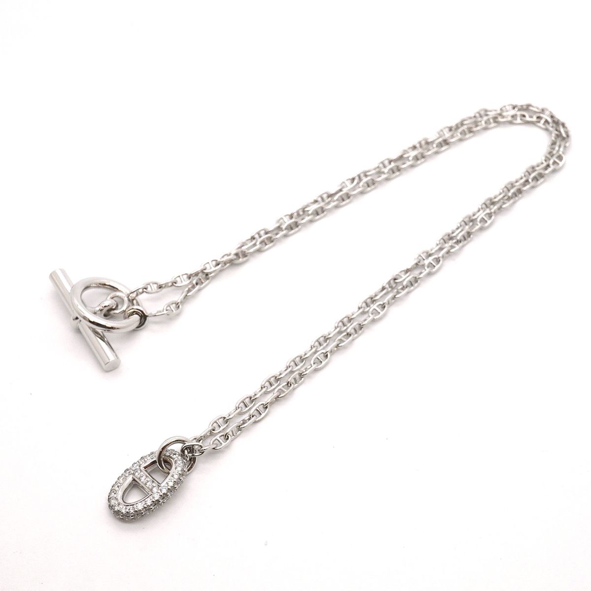 Hermes Necklace New Farandole 18k White Gold Diamond — view 3