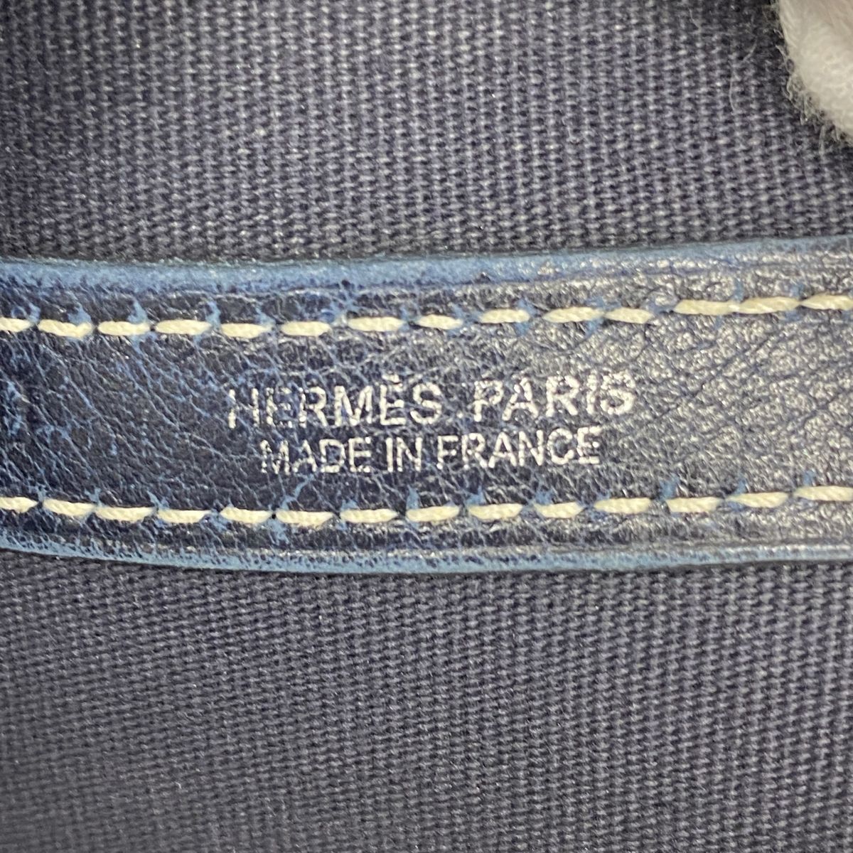 Hermes Tote Bag Garden Party PM Toile Officier Navy Silver — view 5