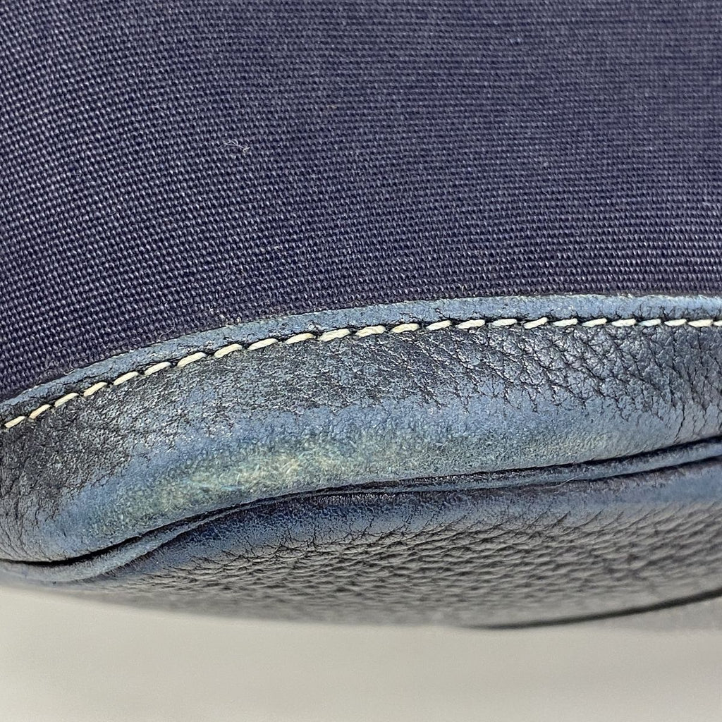 Hermes Tote Bag Garden Party PM Toile Officier Navy Silver — view 7