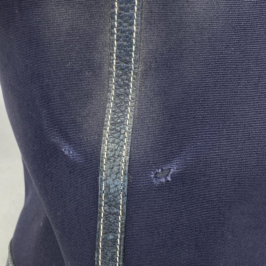 Hermes Tote Bag Garden Party PM Toile Officier Navy Silver — view 6