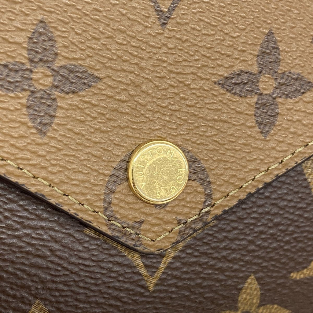 Louis Vuitton Trifold Wallet Monogram Reverse Portefeuille Victorine Brown — view 6