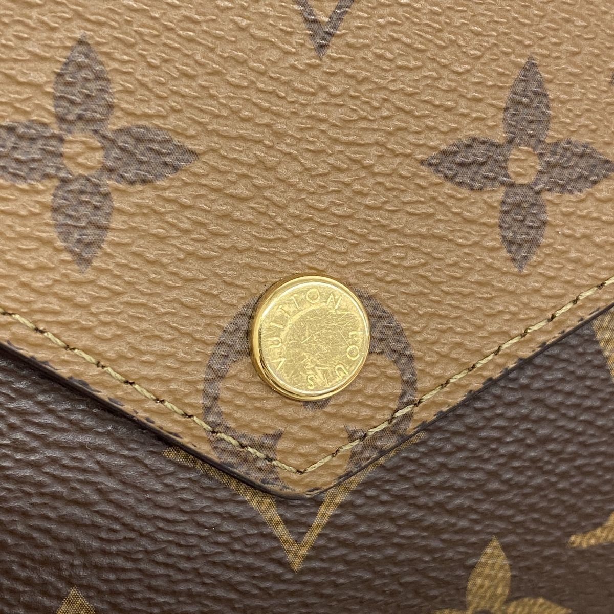 Louis Vuitton Trifold Wallet Monogram Reverse Portefeuille Victorine Brown — view 6