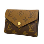 Louis Vuitton Trifold Wallet Monogram Reverse Portefeuille Victorine Brown