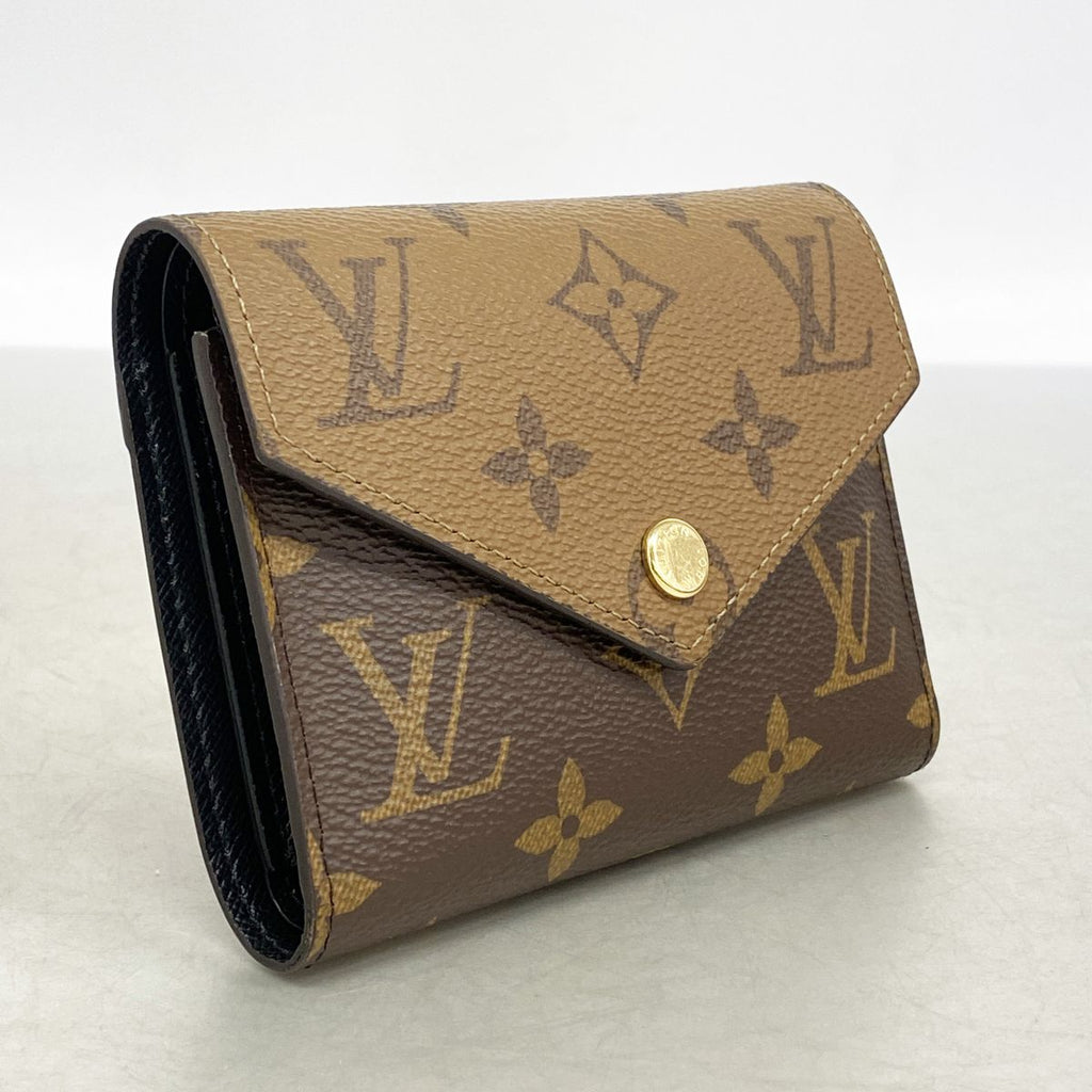 Louis Vuitton Trifold Wallet Monogram Reverse Portefeuille Victorine Brown — view 2