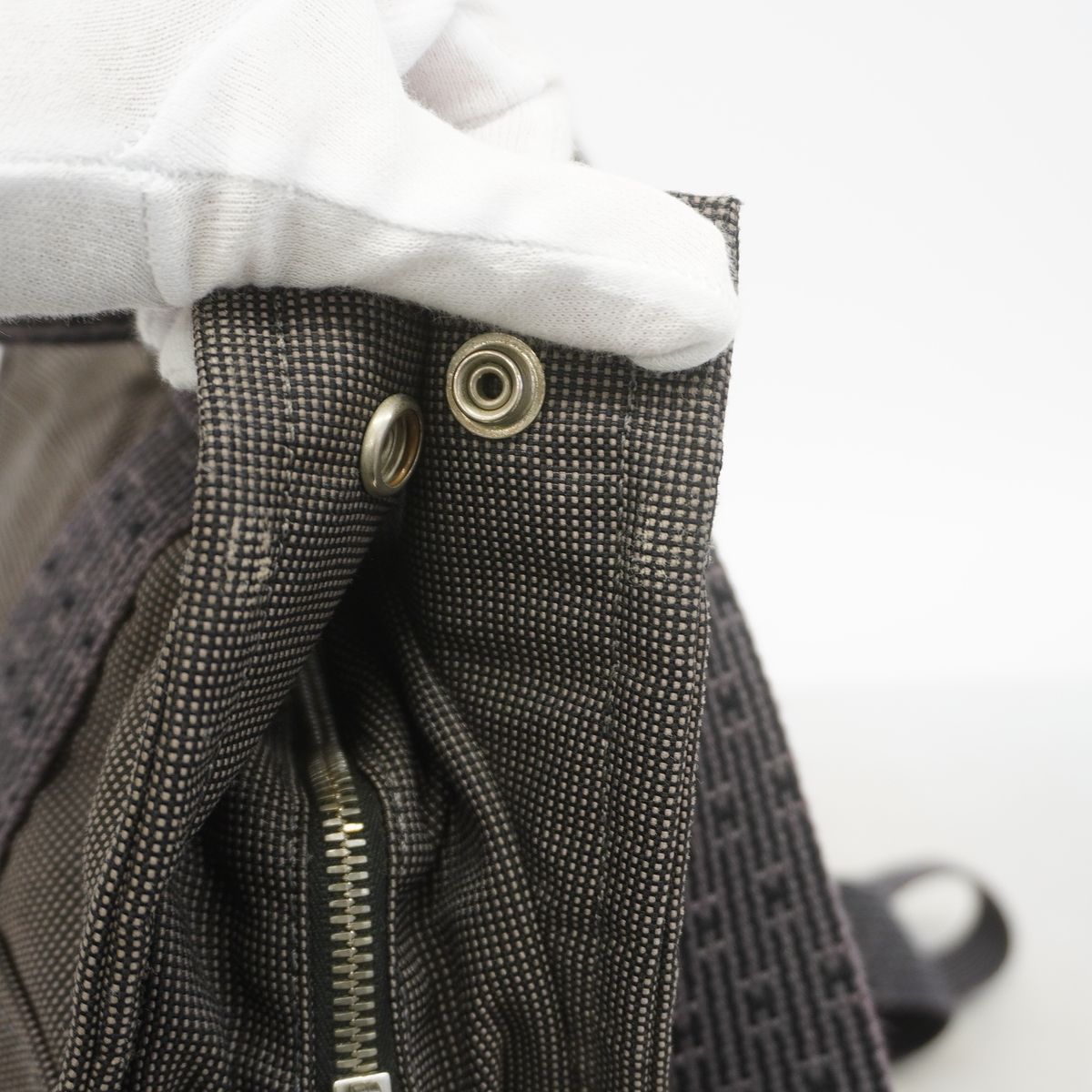 Hermes Backpack Herline Sac a Dos PM Nylon Gray Silver — view 8