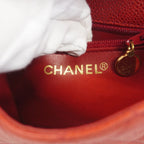 Chanel Waist Bag Quilted Caviar Leather Red Gold — view 5