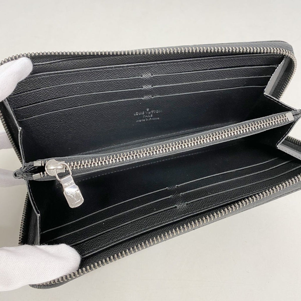 Louis Vuitton Wallet Monogram Eclipse Zippy Horizontal Black — view 3