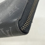 Louis Vuitton Wallet Monogram Eclipse Zippy Horizontal Black — view 6