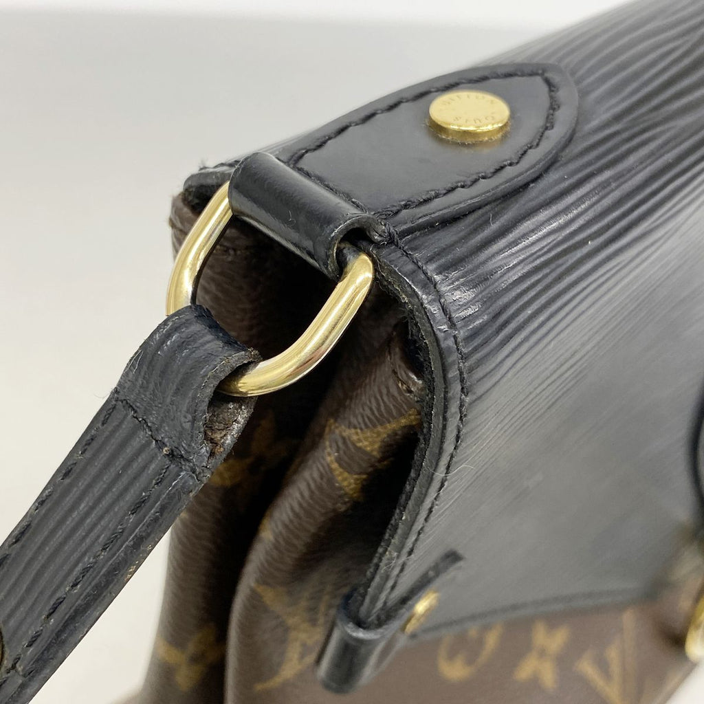 Louis Vuitton Shoulder Bag Monogram Epi Saint Michel Brown Noir — view 7