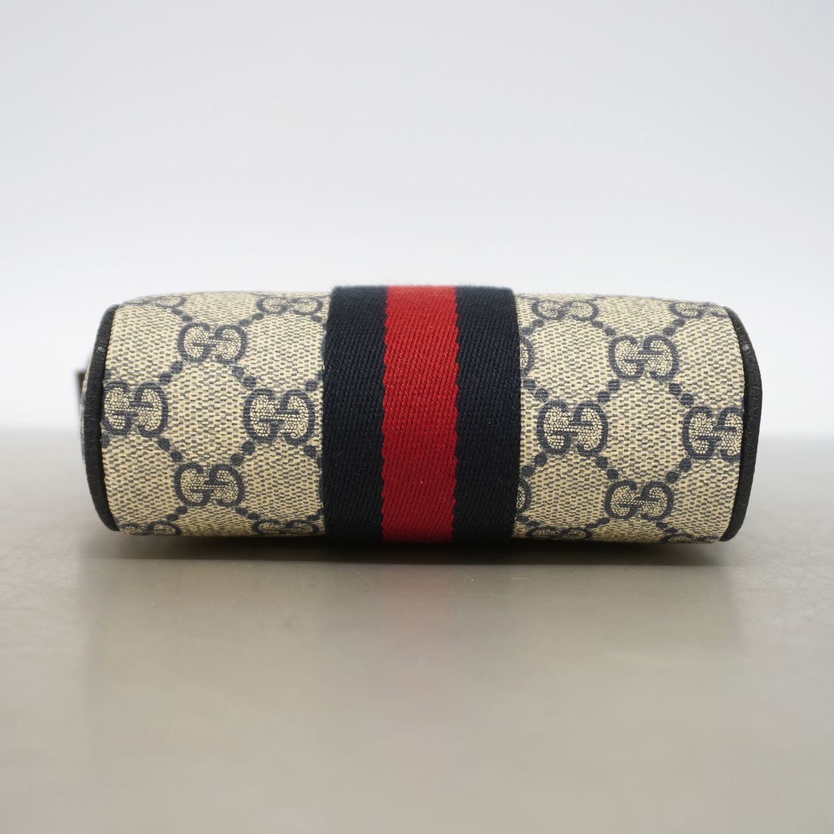 Gucci Shoulder Bag GG Marmont Leather Navy Silver — view 3