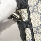 Gucci Shoulder Bag GG Marmont Leather Navy Silver — view 7