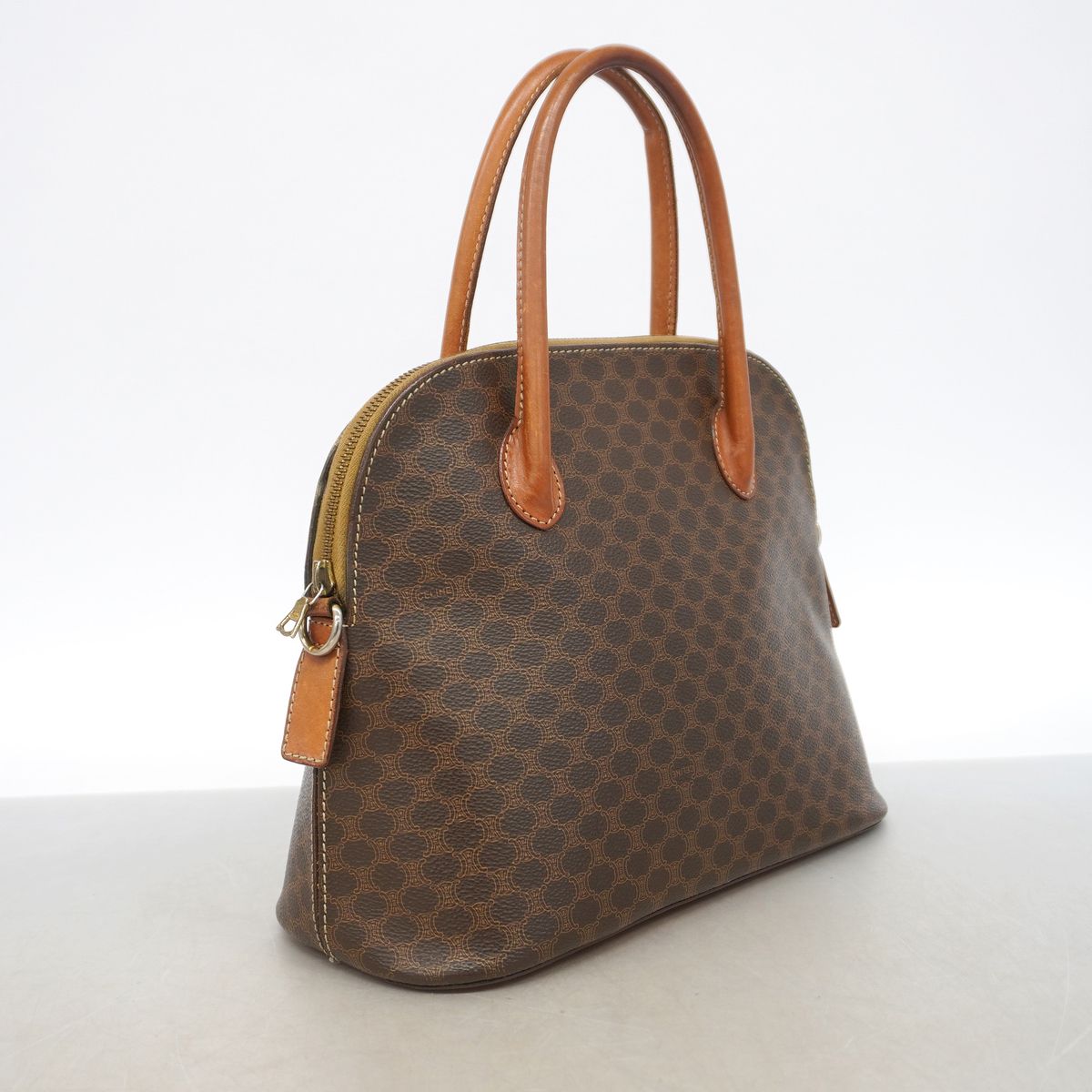 Celine Handbag Macadam Brown Gold 2-Way Bag — view 2
